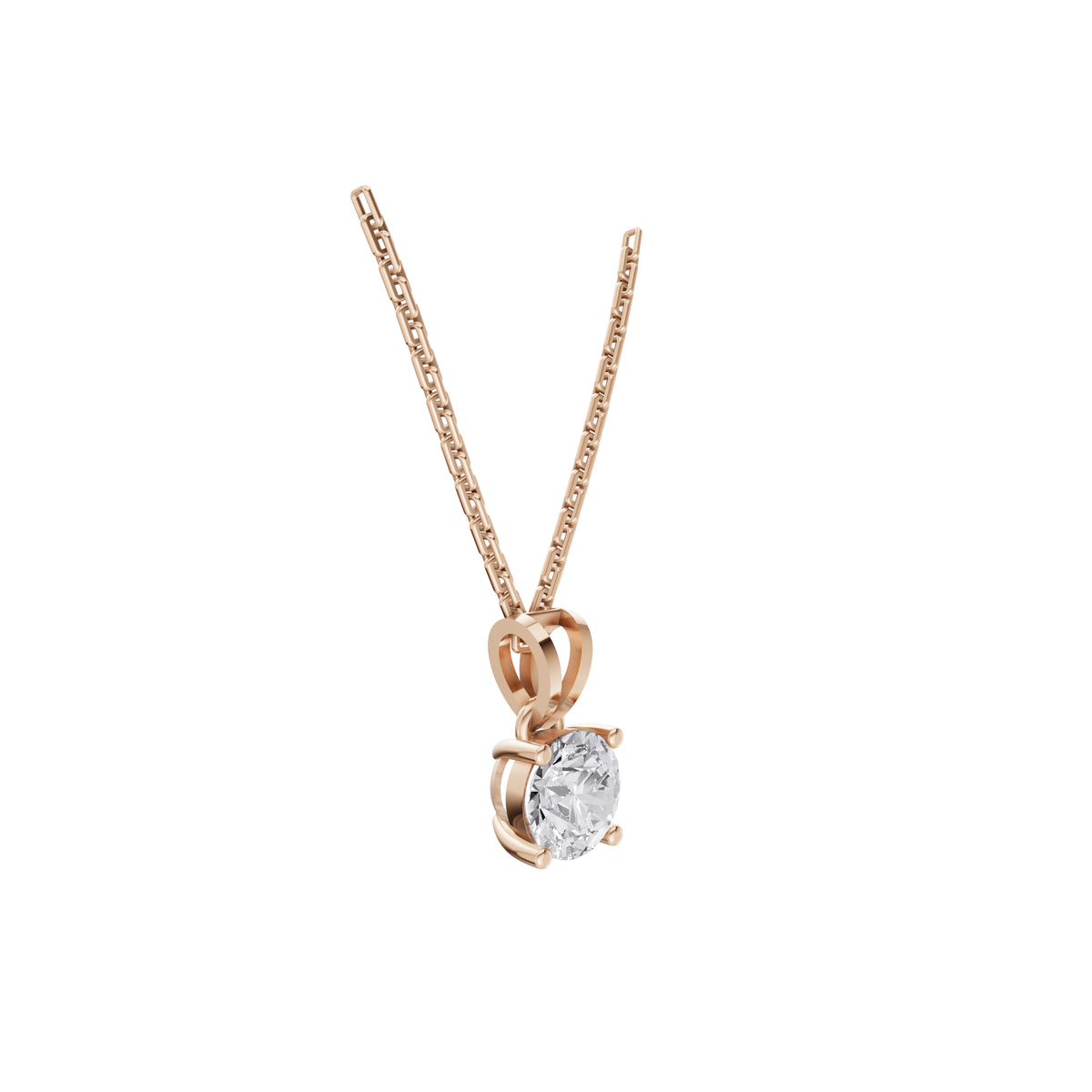 Aarinya Classic Round Diamond Solitaire Pendant