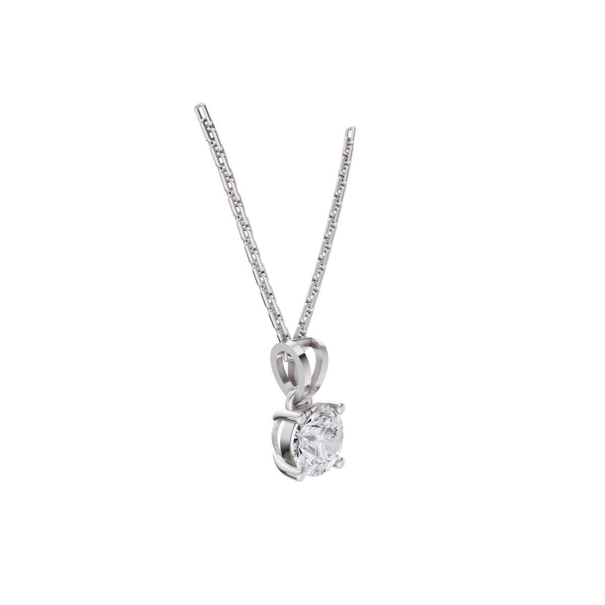 Aarinya Classic Round Diamond Solitaire Pendant