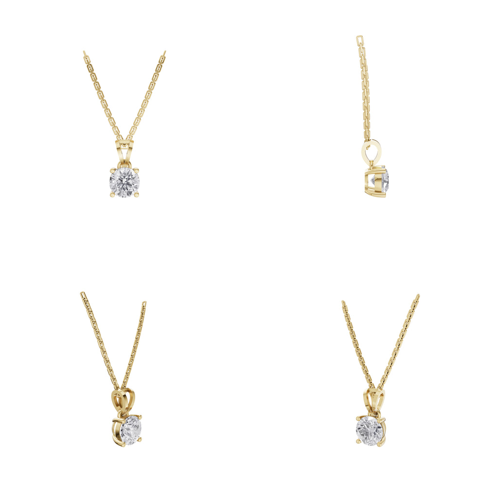Aarinya Classic Round Diamond Solitaire Pendant