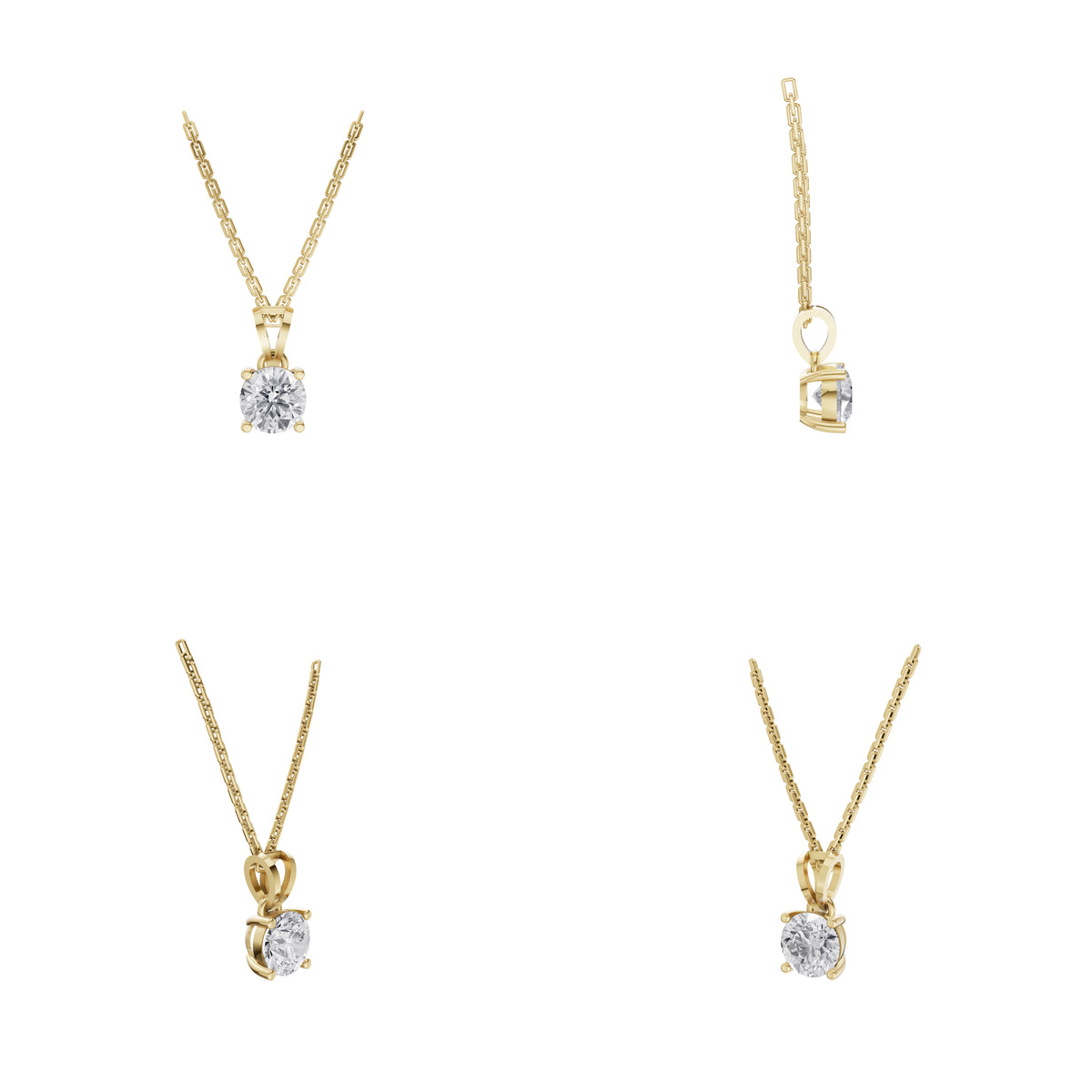 Aarinya Classic Round Diamond Solitaire Pendant