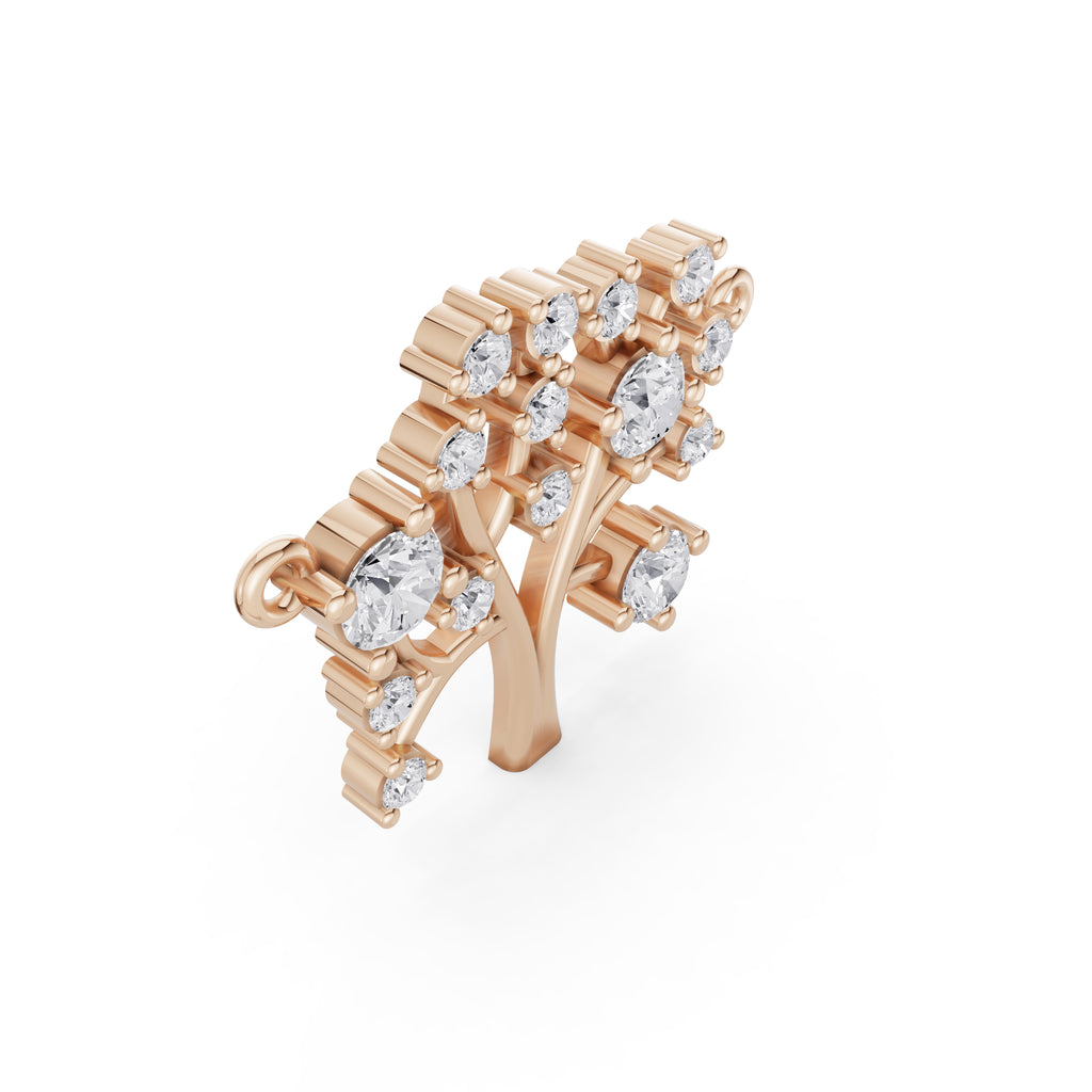 Aarinya Branching Diamond Tree Pendant, The Tree of Life Diamond Pendant