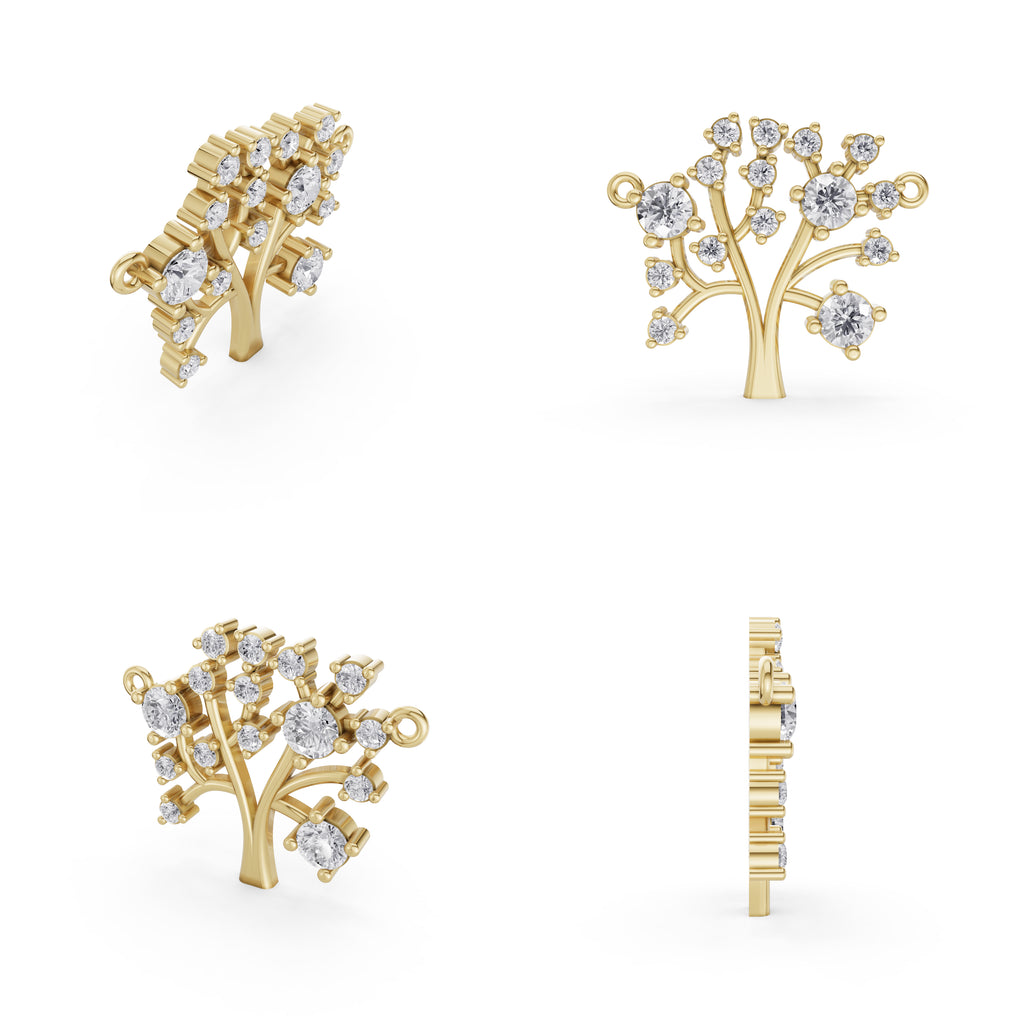 Aarinya Branching Diamond Tree Pendant, The Tree of Life Diamond Pendant