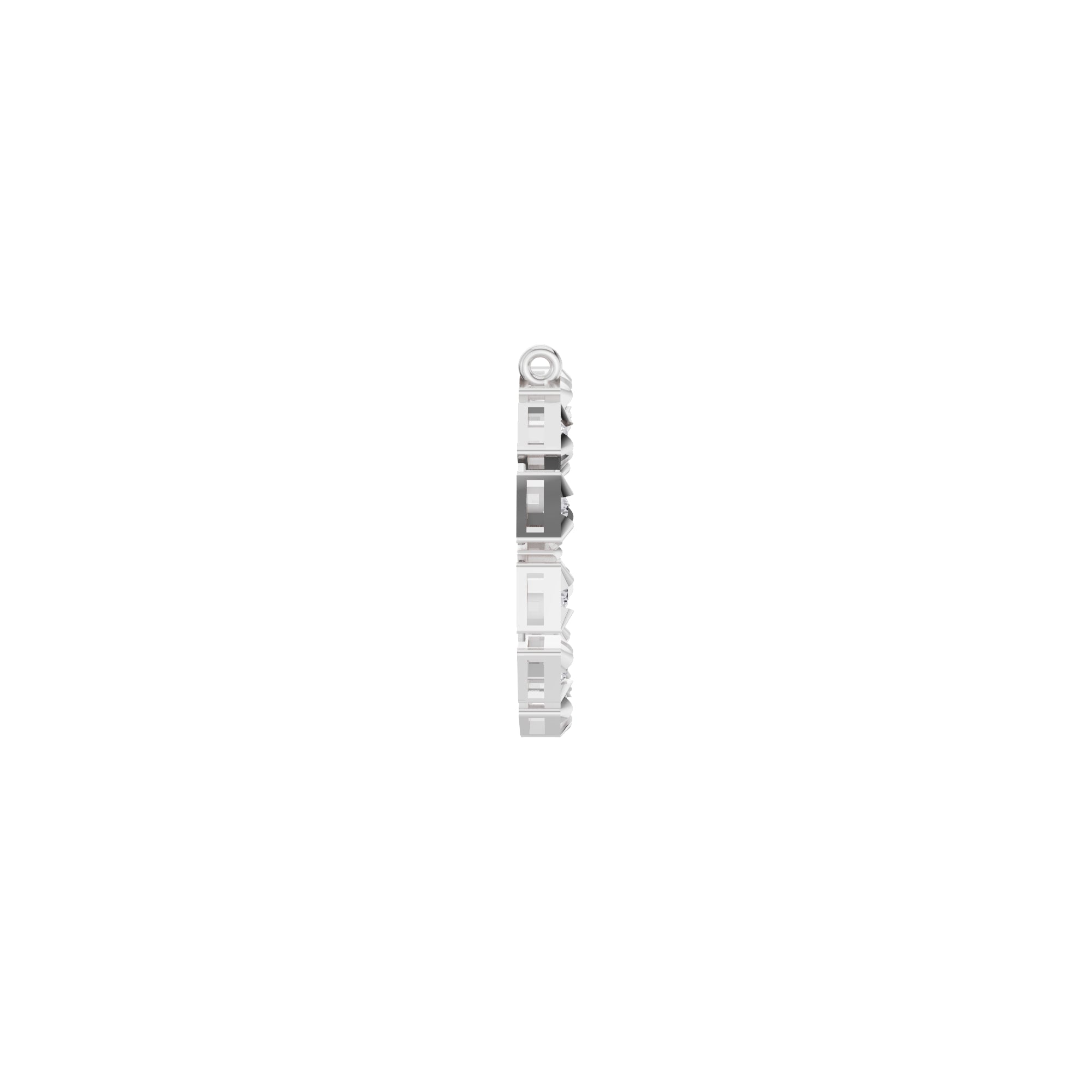 Aarinya Pyramidal Starburst Diamond Pendant, The Solar Spike Diamond Open Halo Attachment Pendant