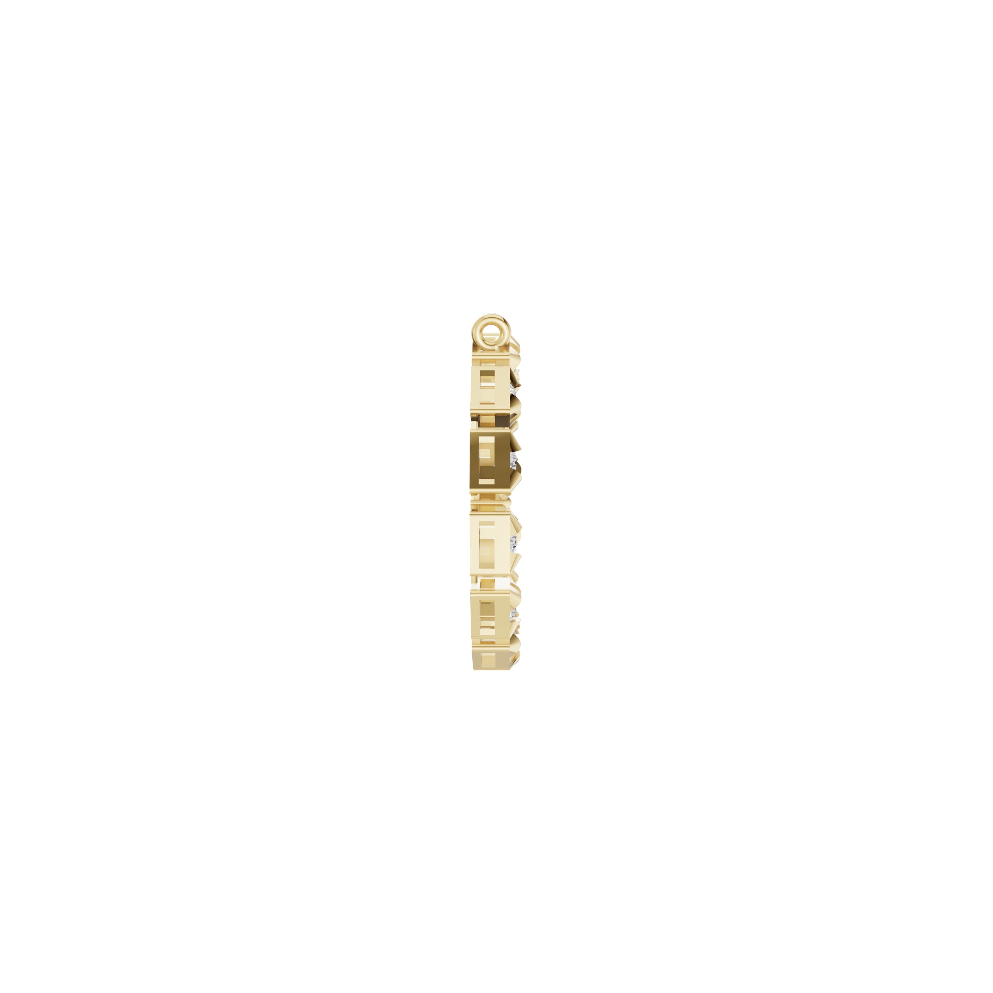 Aarinya Pyramidal Starburst Diamond Pendant, The Solar Spike Diamond Open Halo Attachment Pendant