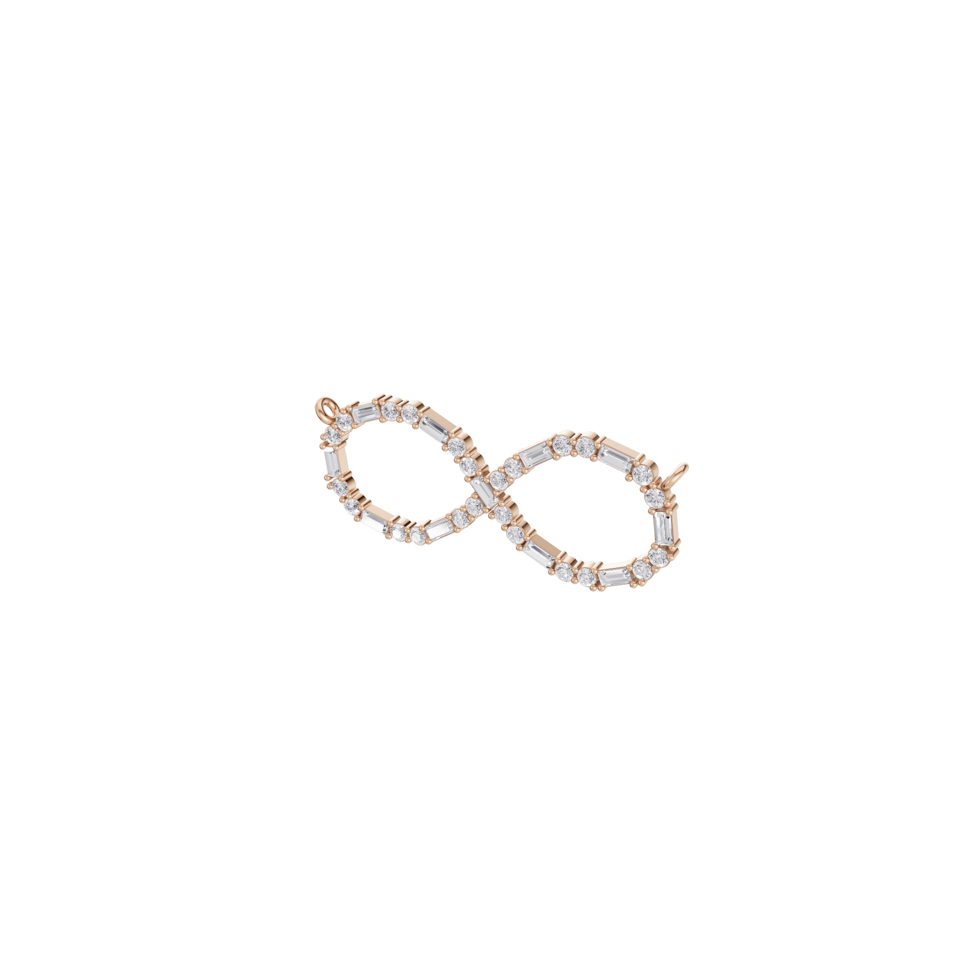 Aarinya Infinity Mixed-Cut Diamond Pendant
