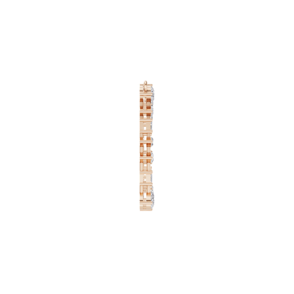 Aarinya Geometric Fancy-Cut Open-Halo Diamond Pendant, Ethereal Emerald, Pear & Marquise Diamond Mosaic Pendant