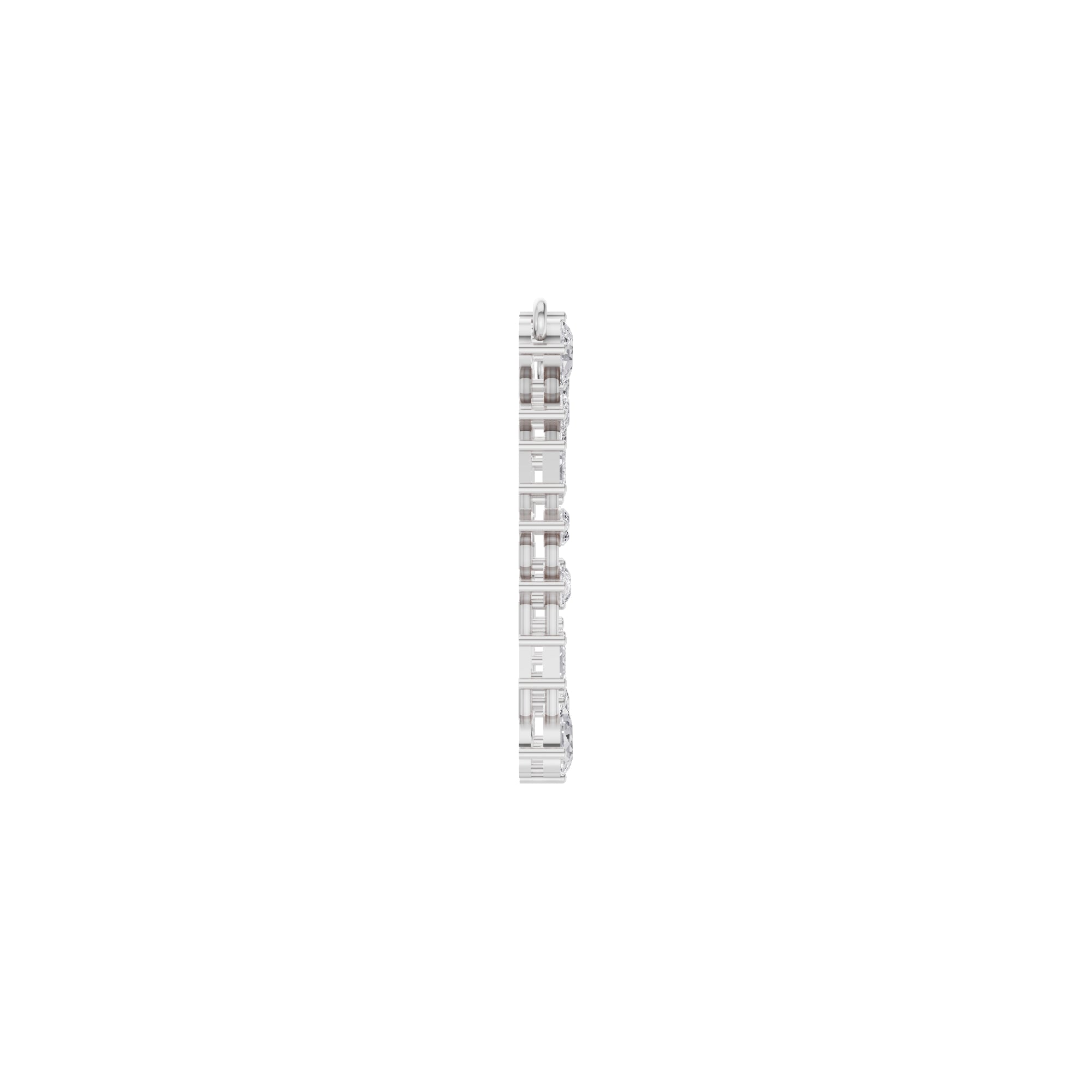 Aarinya Geometric Fancy-Cut Open-Halo Diamond Pendant, Ethereal Emerald, Pear & Marquise Diamond Mosaic Pendant