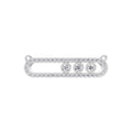Aarinya Bezel Trio Floating Diamond Bar Pendant, The Kinetic Triad Horizontal Bar Pendant