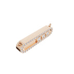 Aarinya Bezel Trio Floating Diamond Bar Pendant, The Kinetic Triad Horizontal Bar Pendant