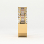Aarinya Men's Emerald-Cut Diamond Signet Band, The Grand Architectural Step-Cut Men's Ring, The Matrix Bezel Channel Men's Statement Ring