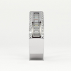Aarinya Men's Emerald-Cut Diamond Signet Band, The Grand Architectural Step-Cut Men's Ring, The Matrix Bezel Channel Men's Statement Ring