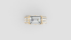 The Sovereign Emerald-Cut Statement Ring, Monarch Multi-Row Lab-Grown Diamond Band