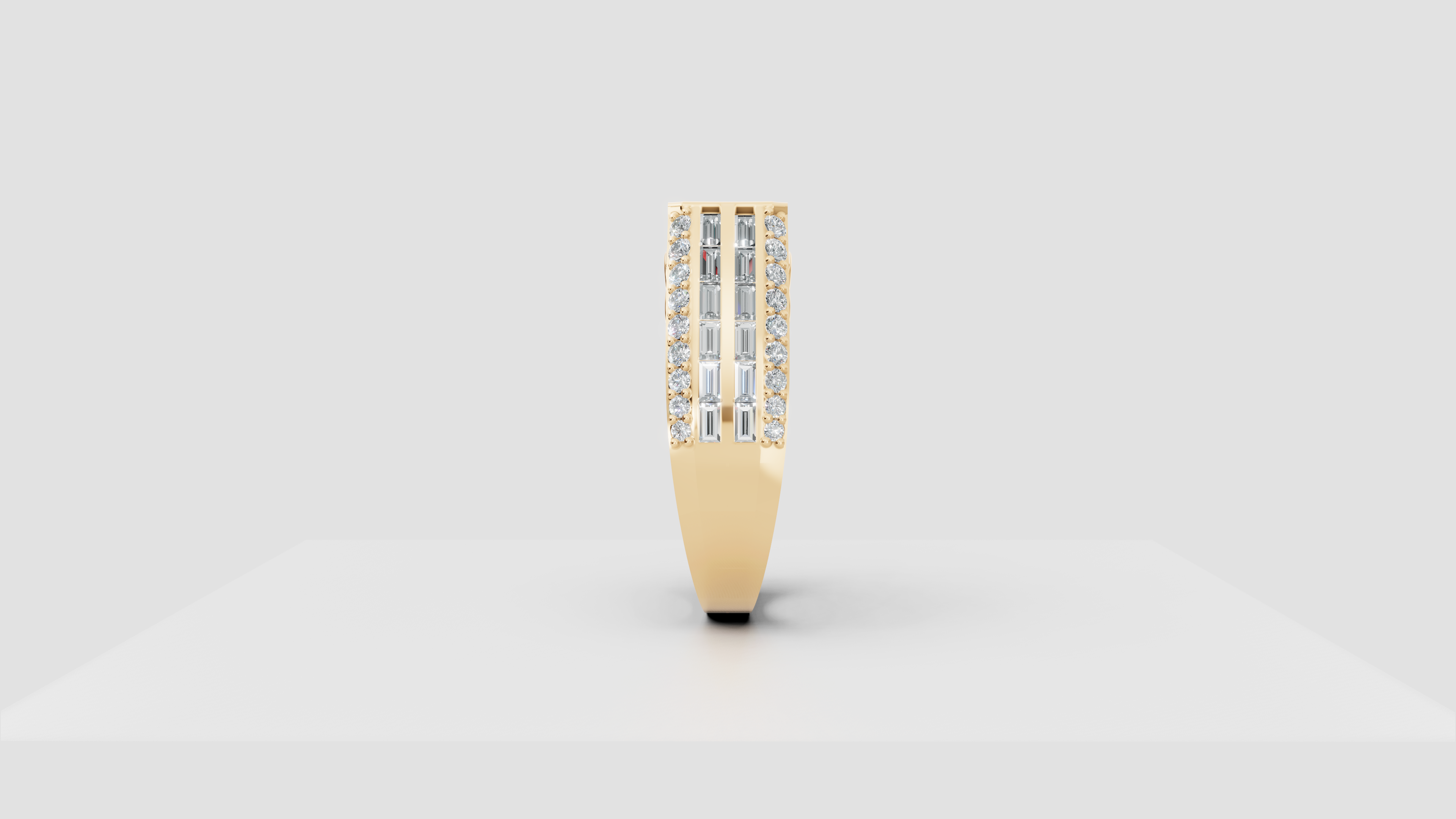 The Sovereign Emerald-Cut Statement Ring, Monarch Multi-Row Lab-Grown Diamond Band