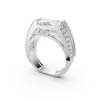 Aarinya Sovereign Multi-Row Emerald-Cut Statement Diamond Ring
