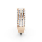 Aarinya Sovereign Multi-Row Emerald-Cut Statement Diamond Ring