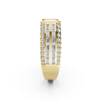 Aarinya Sovereign Multi-Row Emerald-Cut Statement Diamond Ring
