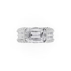 Aarinya Sovereign Multi-Row Emerald-Cut Statement Diamond Ring