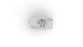 Aarinya Bezel Emerald Cut Men's Ring, Vanguard Asymmetric Lab-Grown Diamond Ring