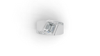 Aarinya Bezel Emerald Cut Men's Ring, Vanguard Asymmetric Lab-Grown Diamond Ring