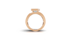 Aarinya Bezel Emerald Cut Men's Ring, Vanguard Asymmetric Lab-Grown Diamond Ring