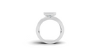 Aarinya Bezel Emerald Cut Men's Ring, Vanguard Asymmetric Lab-Grown Diamond Ring