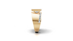 Aarinya Bezel Emerald Cut Men's Ring, Vanguard Asymmetric Lab-Grown Diamond Ring