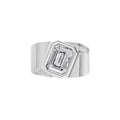 Aarinya Bezel Emerald Cut Lab-Grown Diamond Men's Ring
