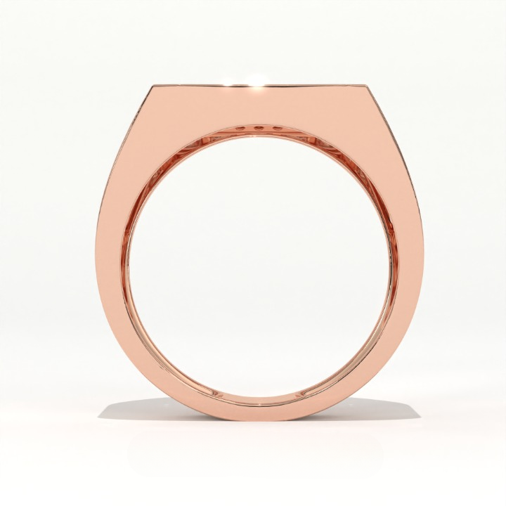 Aarinya Men's Multi-Row Diamond Signet Ring, The Grand Tiered Men's General Ring, The Matrix Channel Men's Ring