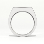 Aarinya Men's Multi-Row Diamond Signet Ring, The Grand Tiered Men's General Ring, The Matrix Channel Men's Ring