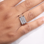 Aarinya Men's Multi-Row Diamond Signet Ring, The Grand Tiered Men's General Ring, The Matrix Channel Men's Ring