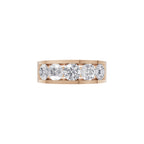 Aarinya Vanguard Channel-Set Five Diamond Band, The Sovereign Five-Stone Channel Men's Diamond Ring