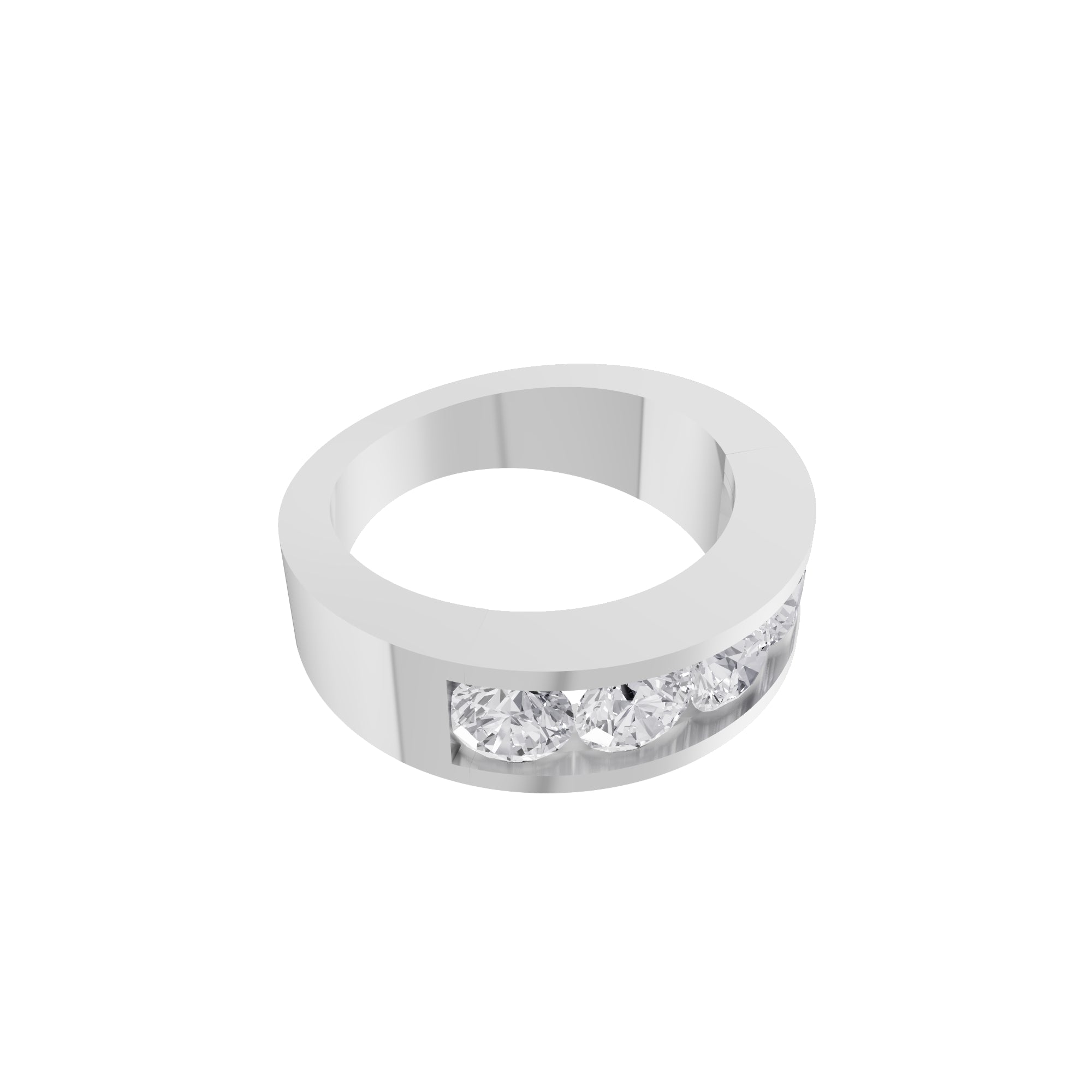 Aarinya Vanguard Channel-Set Five Diamond Band, The Sovereign Five-Stone Channel Men's Diamond Ring