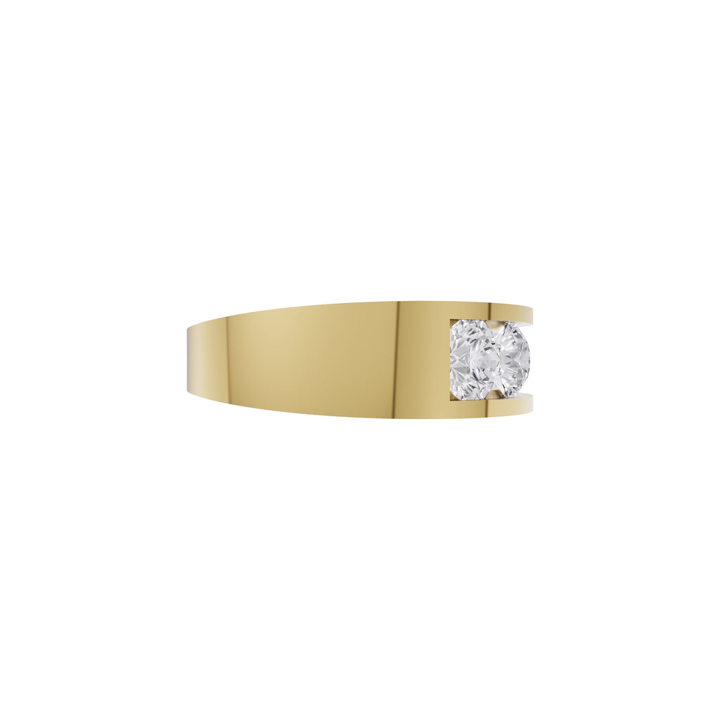 Aarinya Vanguard Channel-Set Five Diamond Band, The Sovereign Five-Stone Channel Men's Diamond Ring