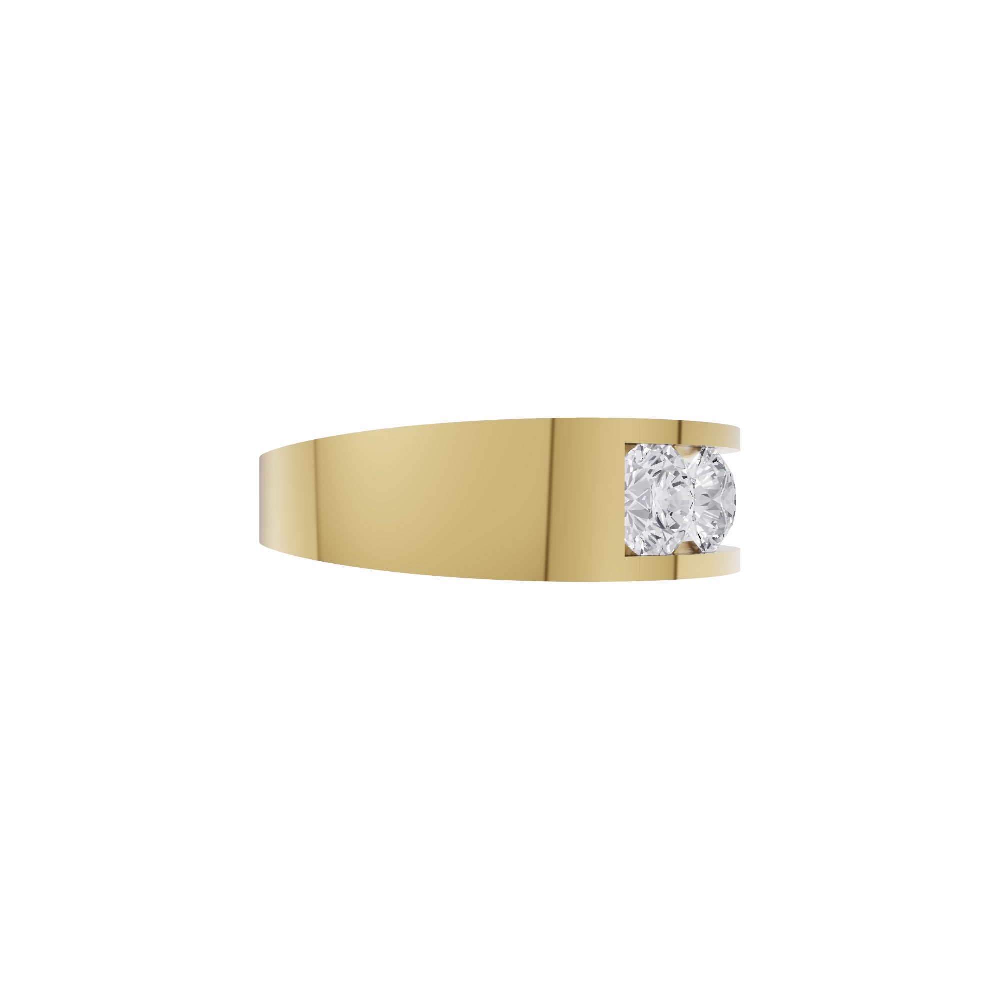 Aarinya Vanguard Channel-Set Five Diamond Band, The Sovereign Five-Stone Channel Men's Diamond Ring
