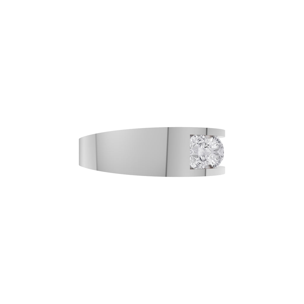 Aarinya Vanguard Channel-Set Five Diamond Band, The Sovereign Five-Stone Channel Men's Diamond Ring