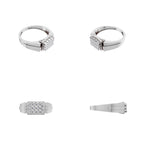 Aarinya Geometric Diamond Signet Ring, The Sovereign Pave Grid Men's Diamond Ring