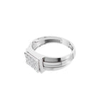 Aarinya Beveled Matrix Lab Grown Diamond Signet Ring, The Imperial Lab grown diamond Cluster Ring