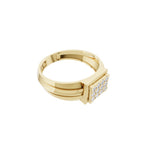 Aarinya Beveled Matrix Lab Grown Diamond Signet Ring, The Imperial Lab grown diamond Cluster Ring