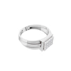 Aarinya Beveled Matrix Lab Grown Diamond Signet Ring, The Imperial Lab grown diamond Cluster Ring