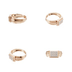 Aarinya Beveled Matrix Lab Grown Diamond Signet Ring, The Imperial Lab grown diamond Cluster Ring