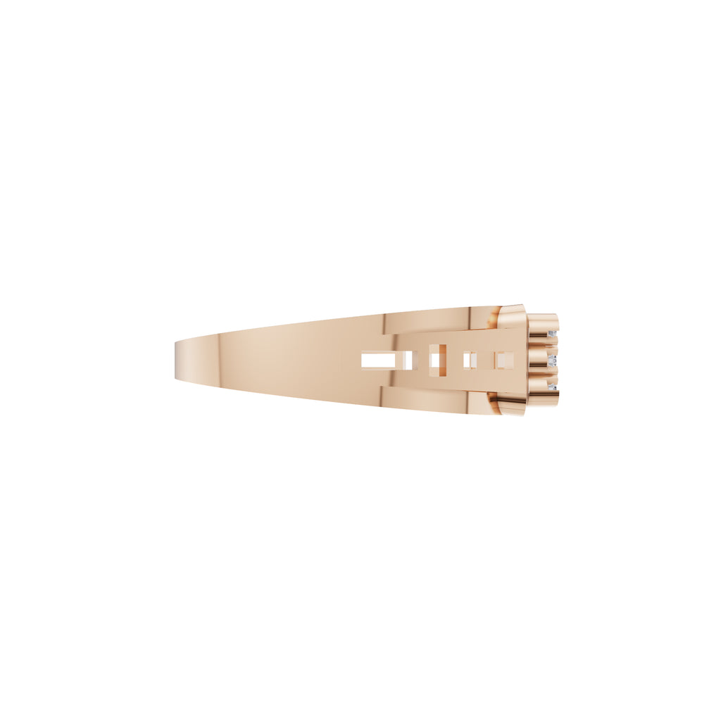 Aarinya Cut-Out Shoulder Lab Grown Diamond Cluster Ring, The Architectural Diamond Grid Men's Ring