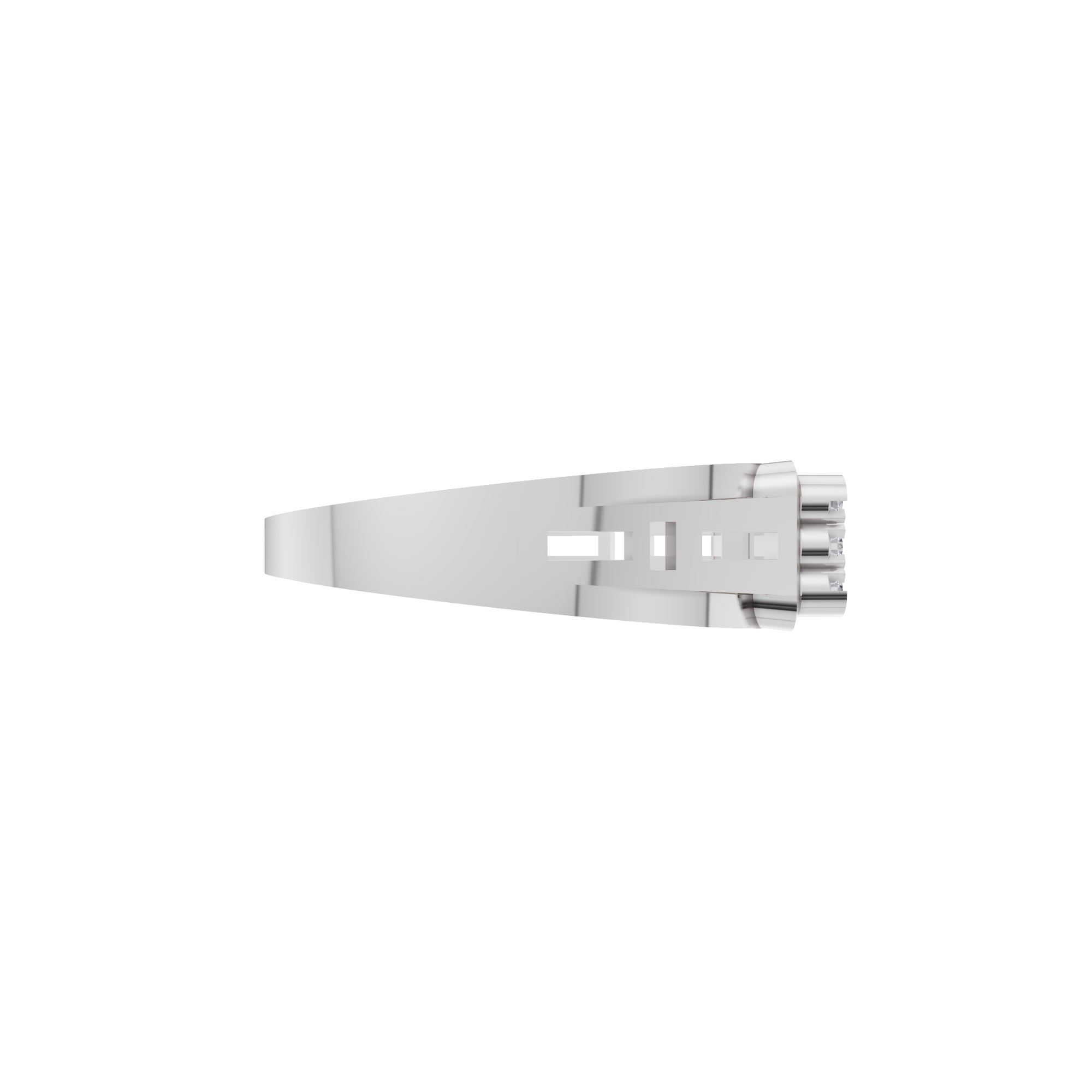 Aarinya Cut-Out Shoulder Lab Grown Diamond Cluster Ring, The Architectural Diamond Grid Men's Ring