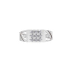 Aarinya Vanguard Open-Triangular Diamond Signet Ring, The Sovereign Cutout Diamond Band