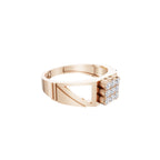 Aarinya Vanguard Open-Triangular Diamond Signet Ring, The Sovereign Cutout Diamond Band