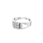 Aarinya Vanguard Open-Triangular Diamond Signet Ring, The Sovereign Cutout Diamond Band