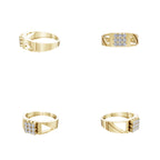 Aarinya Vanguard Open-Triangular Diamond Signet Ring, The Sovereign Cutout Diamond Band