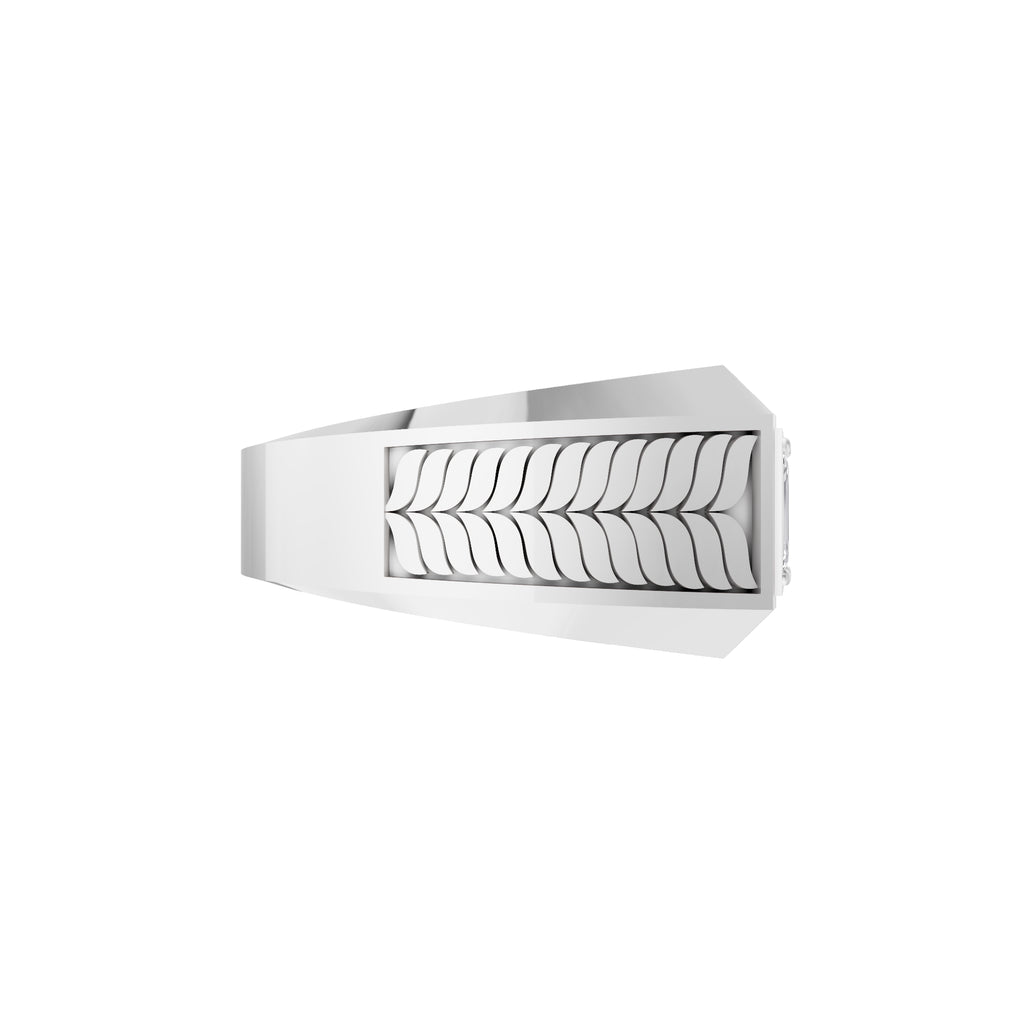 Aarinya Imperial Flush-Set Emerald Cut Statement Ring, The Beveled Three-Stone Emerald Diamond Ring