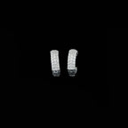 Aarinya Glitz Multi-Row Diamond Hoop Earrings, Triple Row Statement Huggie Hoops, The Grand Pave Dome Hoop Earrings