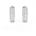 Aarinya Glitz Multi-Row Diamond Hoop Earrings, Triple Row Statement Huggie Hoops, The Grand Pave Dome Hoop Earrings