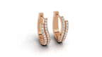 Aarinya Cascade Twist Lab-Grown Diamond Hoop Earrings, Aura Wavy Double-Row Hoops